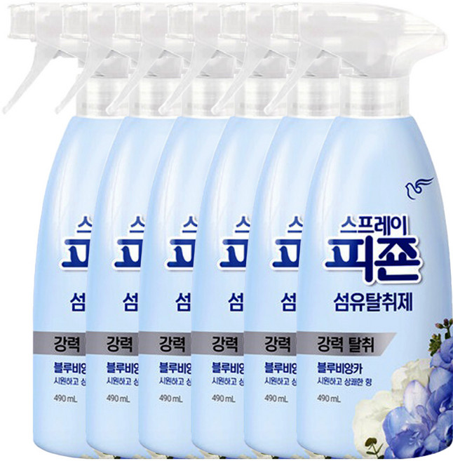 스프레이 피죤 섬유탈취제 블루비앙카 490ml X 6개