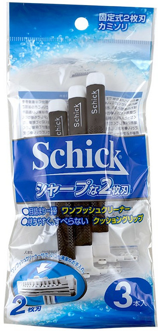 Schick 拋棄式刮鬍刀（3入）, 1個, 3個