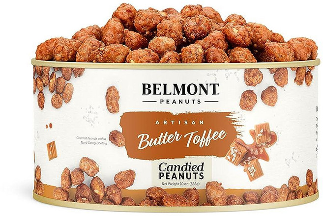 Belmont Peanuts 칵테일 크런치 믹스 532.3ml(18온스) (1팩) | 피칸 버터 토피 버지니아 땅콩 참깨 스틱 라이스 스틱 시즈닝 땅콩 | 간단한 성분, 20 Ounce (Pack of 1), 1