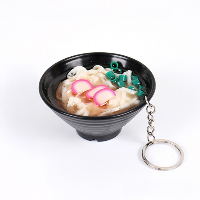 치프몰 냄비요리 미니어쳐 열쇠고리, 1개, 햄 국수