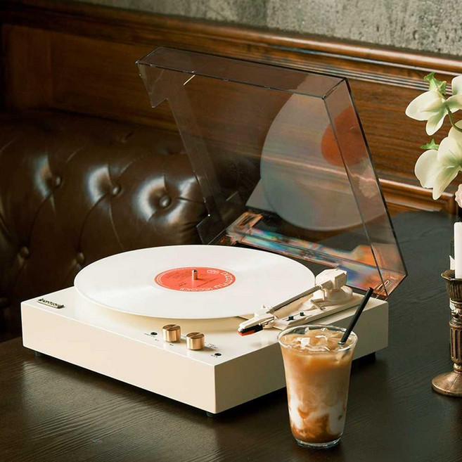 LP플레이어 레트로 턴테이블 인테리어 빈티지 고급, 그린