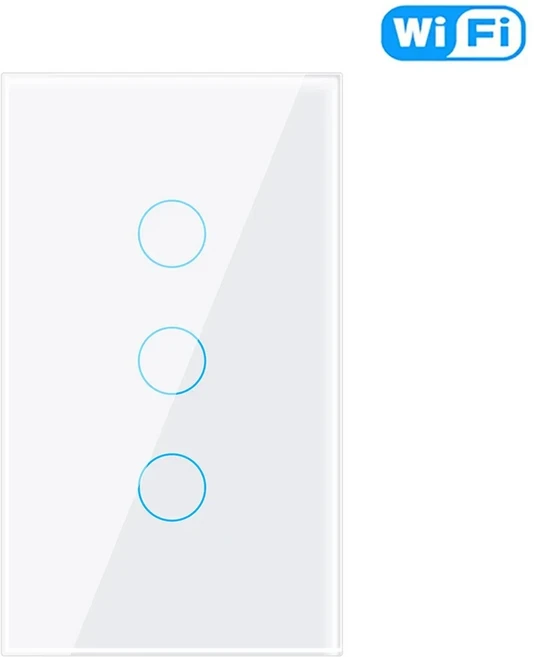 Matter WiFi 스마트 라이트 터치 벽 스위치 양방향 제어중성선 /없음 Siri Homekit SmartThings Alexa Goog, 01, 02 US 3 gang