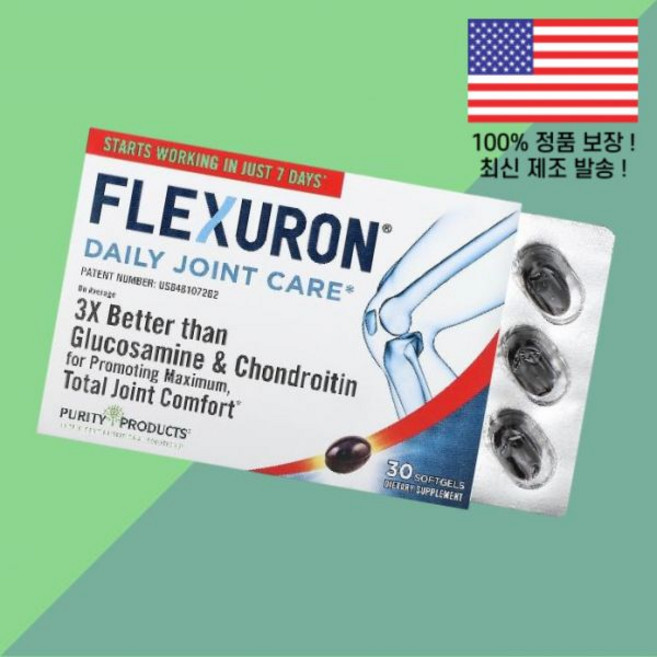 퓨리티 프로덕트 플렉서론 데일리 조인트 30 소프트젤 캡슐 Purity Products Flexuron Daily Joint Care Softgels, 1개