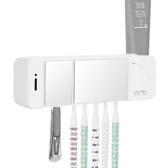 유토렉스 세라믹히팅 가정용 칫솔살균기, UTC-5350W, 화이트
