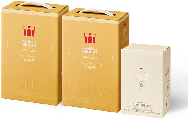 [할리스] 바닐라딜라이트 미니 로우슈거 50TX2+카페라떼 10T, 15g, 1, 50