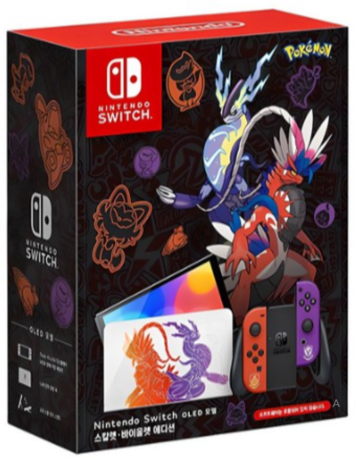 닌텐도 스위치 OLED 스칼렛 바이올렛 에디션 게임기 본체, 단일 상품(Switch OLED스칼렛 바이올렛 에디션)
