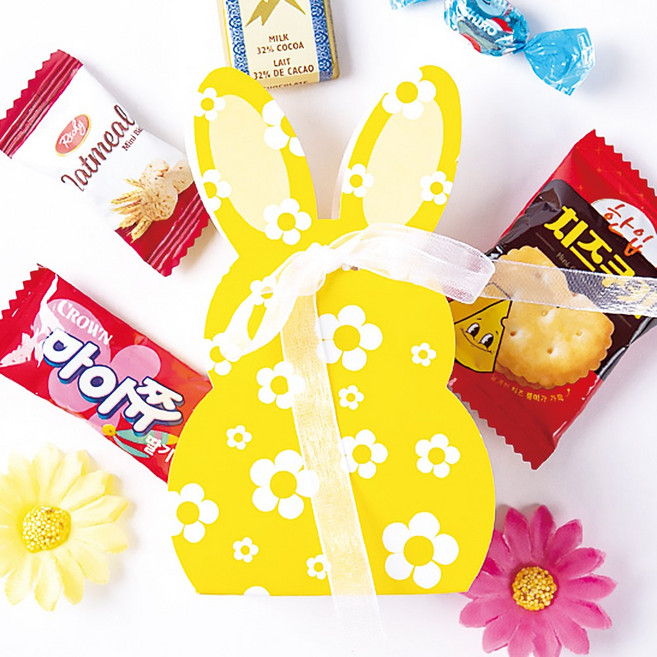 어린이집 단체 간식세트 어린이날 토끼 리본 선물 답례품, 단품