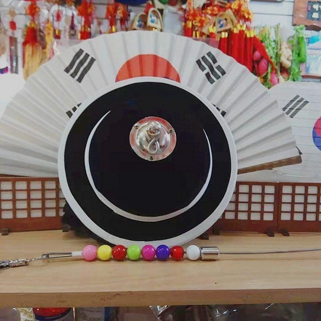 사물놀이 모자 풍물놀이 상모 국악 공연 농악 전통, M 56-58cm, 1개, 진파랑 어린이 내경 18cm