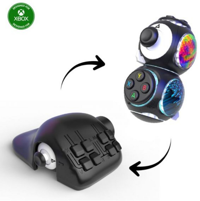 ByoWave 바이오웨이브 Proteus Builder 한 손 게임 컨트롤러 PC Steam Deck Xbox Series X S 호환 고급 키 재매핑 매크로 버튼 RGB 조명