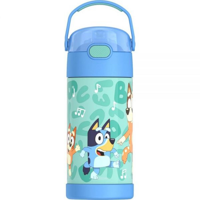 THERMOS FUNTAINER 355ml(12온스) 스테인리스 스틸 진공 단열 물병 뚜껑 포함 미니 마우스 304477, Bluey