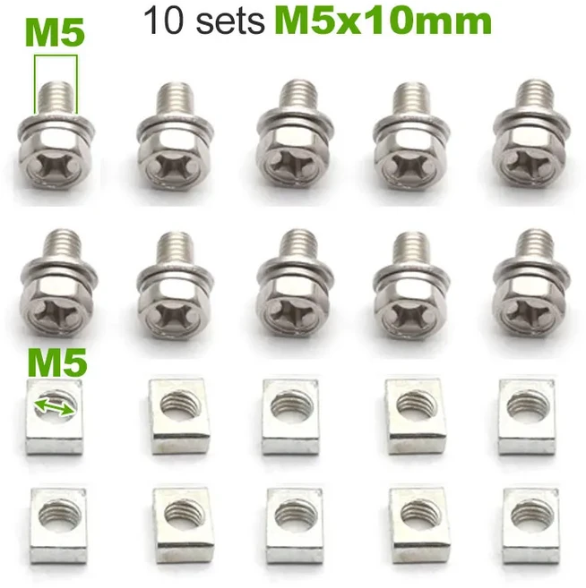 범용 오토바이 스쿠터 ATV 더트 배터리 터미널 및 나사 M5x10mm 4Ah 10, 1개