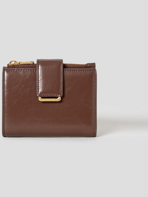 [빈폴ACC]노라 지퍼 2단 반지갑 - 브라운(BE58A4M12D)