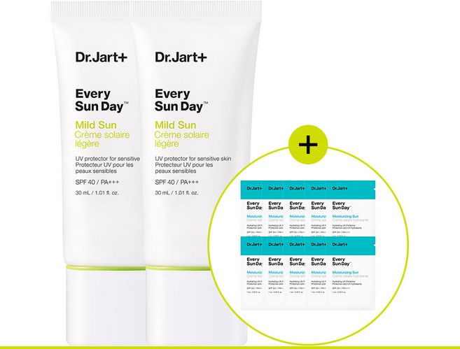 닥터자르트 1+1 순둥이선크림 에브리 선 데이 마일드 30ml SPF40 PA++++선크림1mlx10, 닥터자르트 1+1,순둥이선크림 에브리 선 데이 마일드