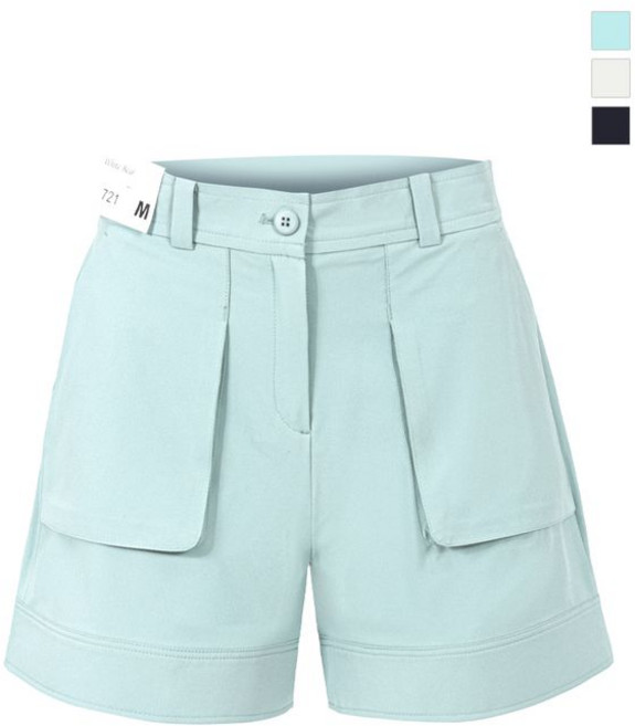 제로골프 WHITE BEAR 화이트베어 여성용 스판 A라인 빅포켓 밴딩 4부 팬츠 Model No_M2-5B007