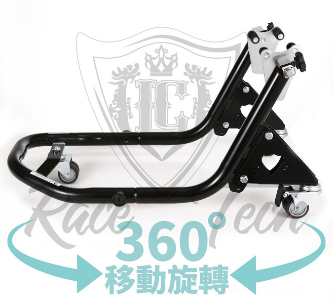 LC Race Tech 高低可調 V型通用後輪駐車架 重機360度移動停車架, 1個, 競技型移動式前輪雙I筷型駐車架