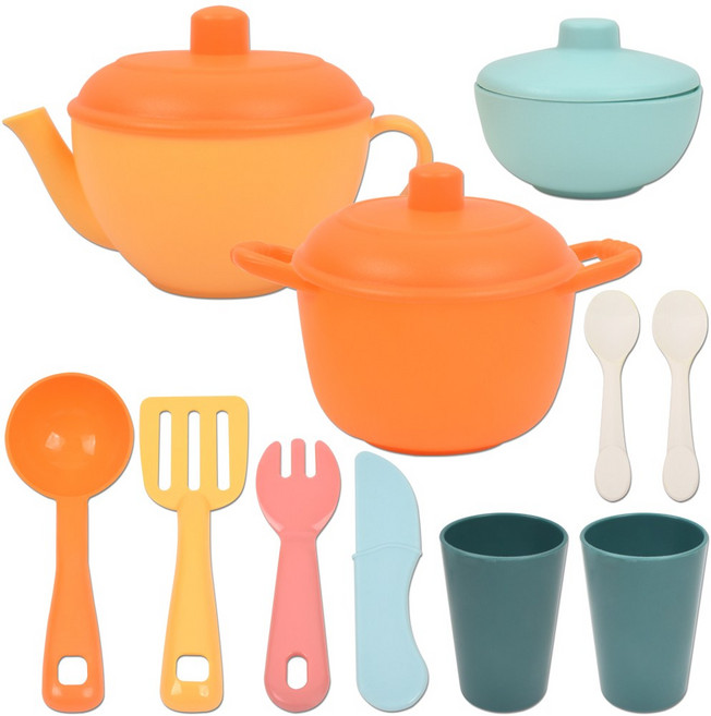 오즈토이 꼬꼬로쉐프 소프트 쿠커 소꿉 주방놀이 11p 세트 hg-9032, 혼합색상, 1세트