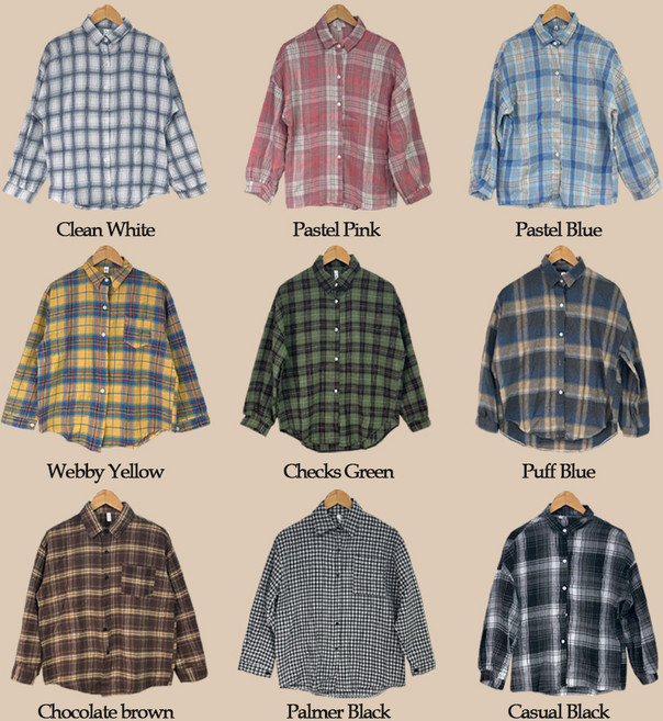 (살탐방지템/당일출고)앤드체크남방/여성남방/체크남방/여름남방/셔츠/여름데일리룩/간절기데일리템