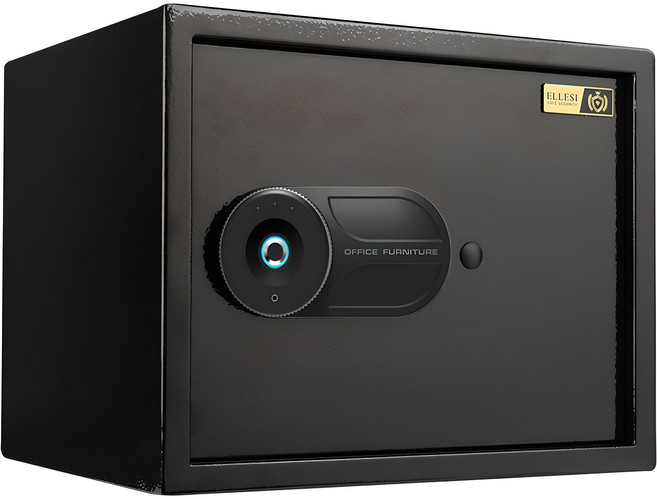 엘르시 지문인식 가정용 개인 디지털 금고 소형 ELS-30F, 블랙