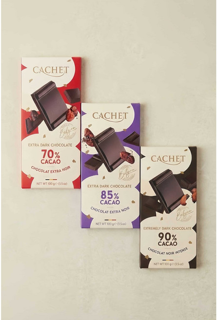 Cachet 比利時 70% 可可 黑巧克力 100g, 1個, 90%｜2027.10