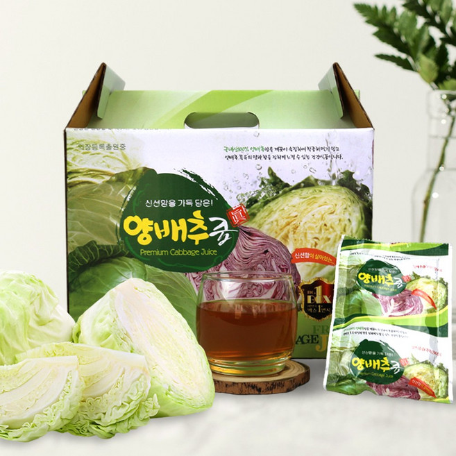 정직한 양배추사과즙 3박스180팩(100ml), 180개, 100ml