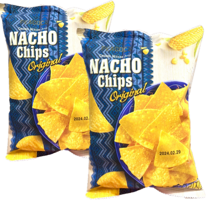 피코크 온더보더 나쵸칩 오리지널, 100g, 2개