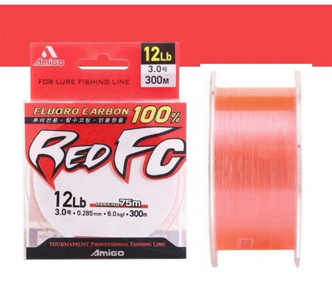 아미고 레드 fc 플로로카본라인 민물원줄, 300m, 6LB/1.5호