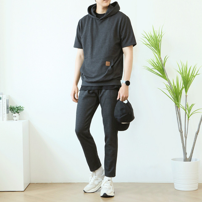 블루포스 티벤트 반팔 후드티 트레이닝 세트 츄리닝 남자 운동복 빅사이즈 남성 트레이닝복