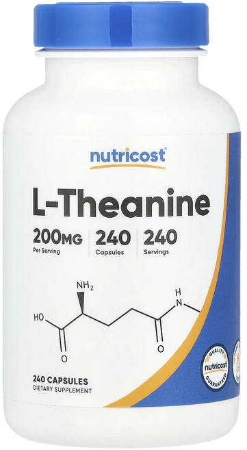 프리미엄상품 Nutricost l-테아닌 200mg 캡슐 240정 끝내주게잘나가는상품, 1 - 쿠팡