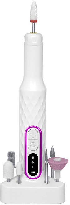 YINUO 무선 간편하다 고속도 젤 네일드릴 충전식 전동 네일 관리기, 1개, 퍼플