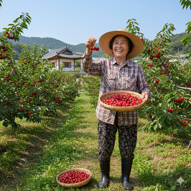 9-9.5Row 워싱턴 로얄 특 생 체리, 1개, 500g(1%엄선 강남유통 HOT인기)