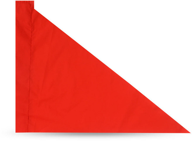 측량깃발 지지대 깃대 별도 토목 경계 삼각 파랑 깃발, 완제품 1M + 빨강 삼각깃발, 1개