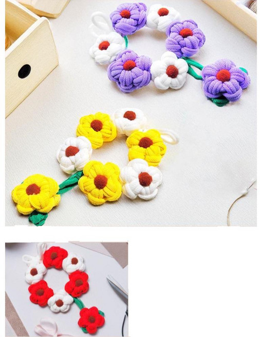 양말목 업사이클링 꽃 리스 만들기 환경보호 공예 체험 DIY diy키트 실버미술 스트레스해소, 해바라기 믹스