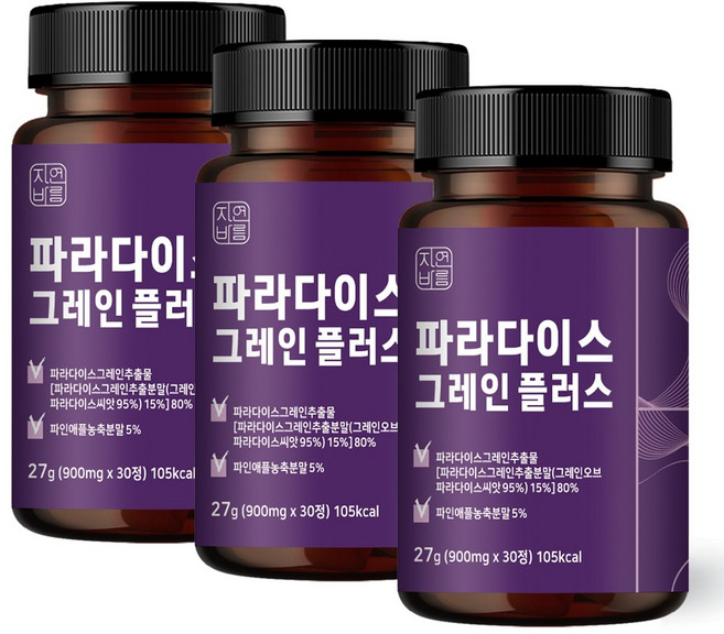 자연바름 파라다이스 그레인 플러스, 3개, 30정