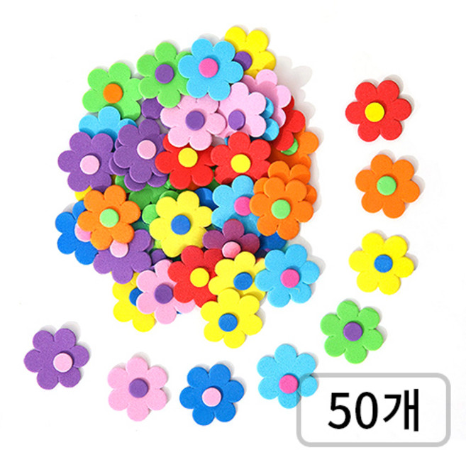 게시판 환경 꾸미기 재료, 50개, 소형 꽃