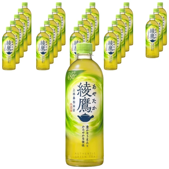 콜라 아야 타카 아야타카 녹차 라벨리스 PET 650ml×1 케이스24개, 650ml, 24개 - 쿠팡