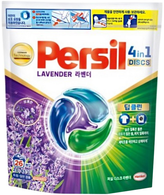 퍼실 디스크 캡슐세제 라벤더, 26개입, 25g, 2개