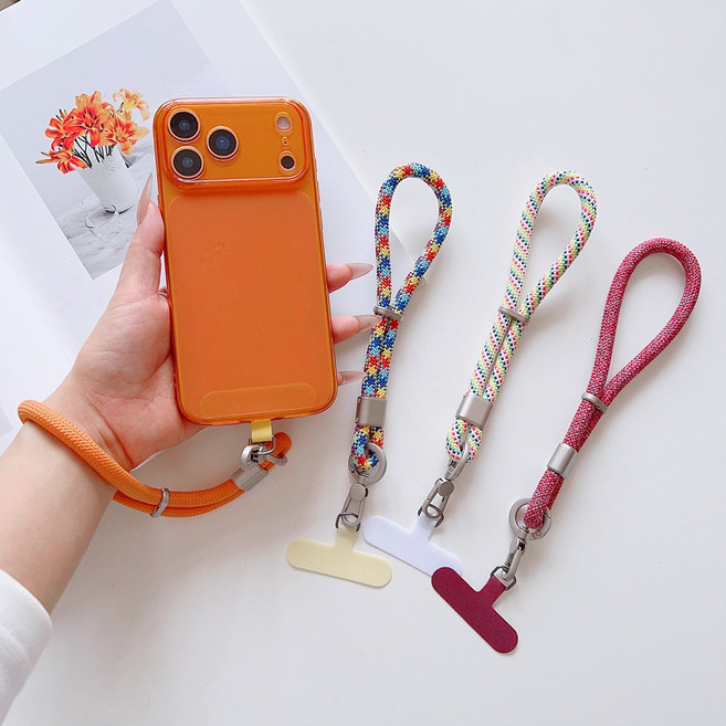 허니코코 튼튼한 로프 핸드폰 손목 스트랩 ( 전기종 호환 가능), 1개, 오렌지
