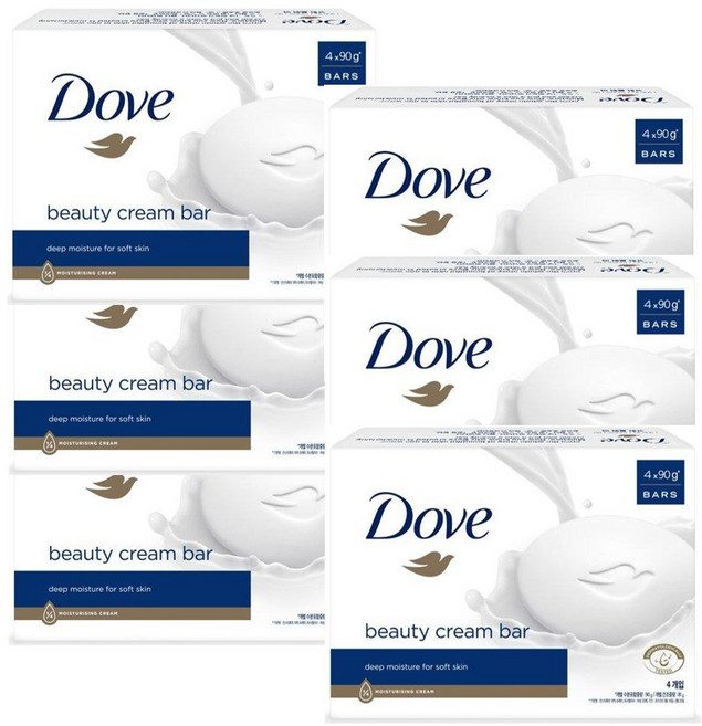 도브 뷰티바 화이트 비누 90g, 6개입