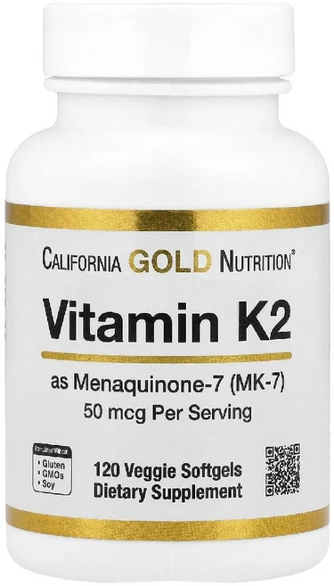 캘리포니아골드 비타민K2 메나퀴논-7 50mcg 소프트젤 120정 - 쿠팡