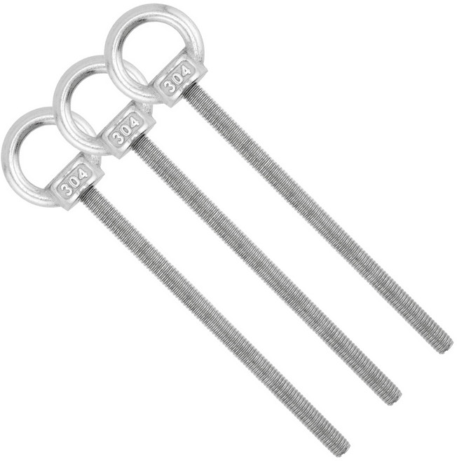유스툴 SUS 304 스텐 아이볼트 고리 나사 3개, 1팩, 120mm, M6