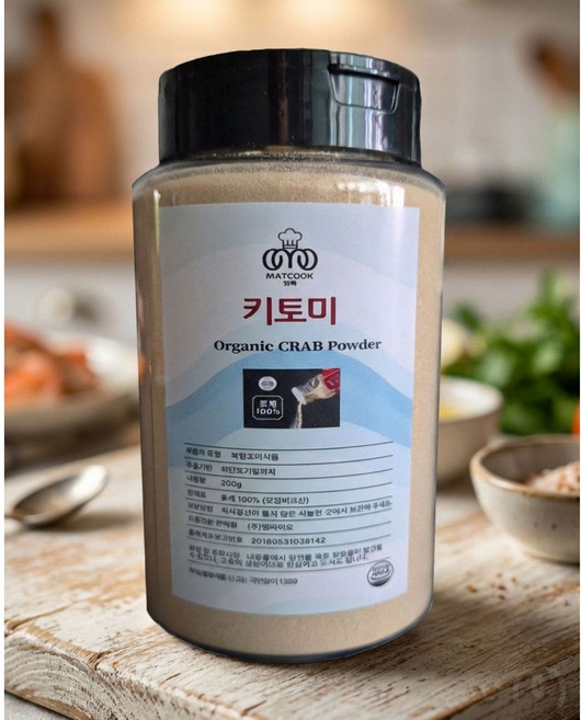 맛쿡 키토미 유기농 꽃게 파우더 천연조미료 만능육수, 1개, 200g