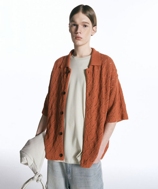 인사일런스 INSILENCE 크래프트 스카시 카디건 ORANGE BROWN IM2C2KT07BR 394150