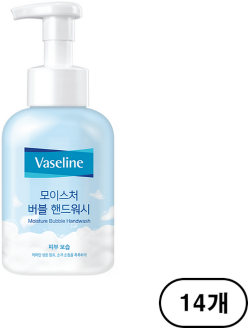 바세린 모이스처 버블 핸드워시, 500ml, 14개