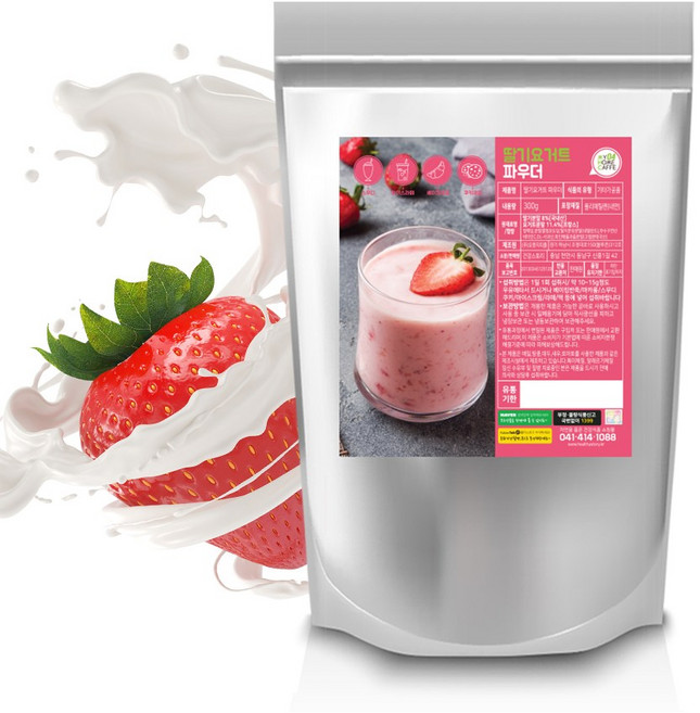 건강스토리 딸기요거트 분말 300g 라떼파우더, 1개, 1개입