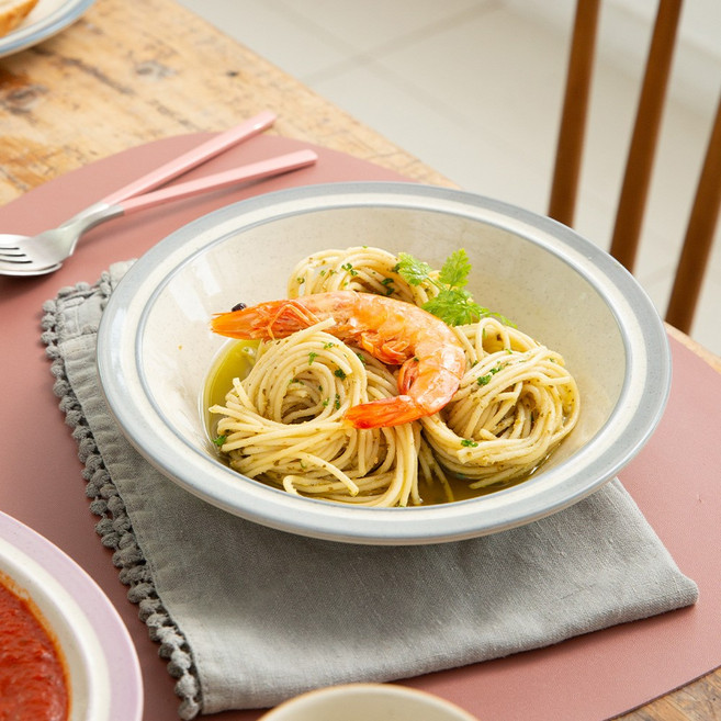 게이또 일라 양식 쿠프접시 파스타볼, 그레이, 1개