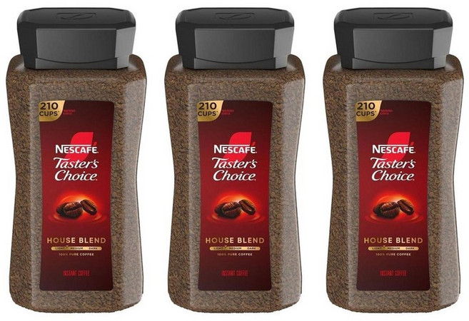 Nescafe 네스카페 테이스터스 초이스 인스턴트 커피 하우스 블렌드 397g, 3개