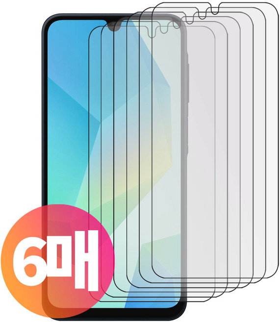스톤스틸 1+1+1+1+1+1 갤럭시 A16 LTE 전용 강화 유리 투명 액정 보호 필름, 6개