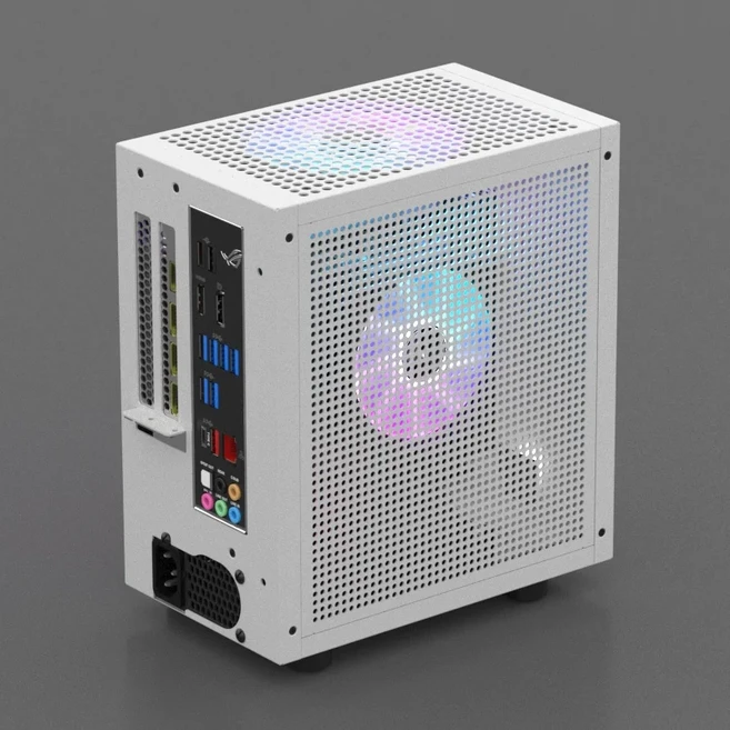 M21/M31 미니 ITX 케이스 1U PSU 및 120mm 라디에이터 지원 로우 프로파일 호환 소형 HTPC 섀시, 02 Package one, 02 M31 white, 1