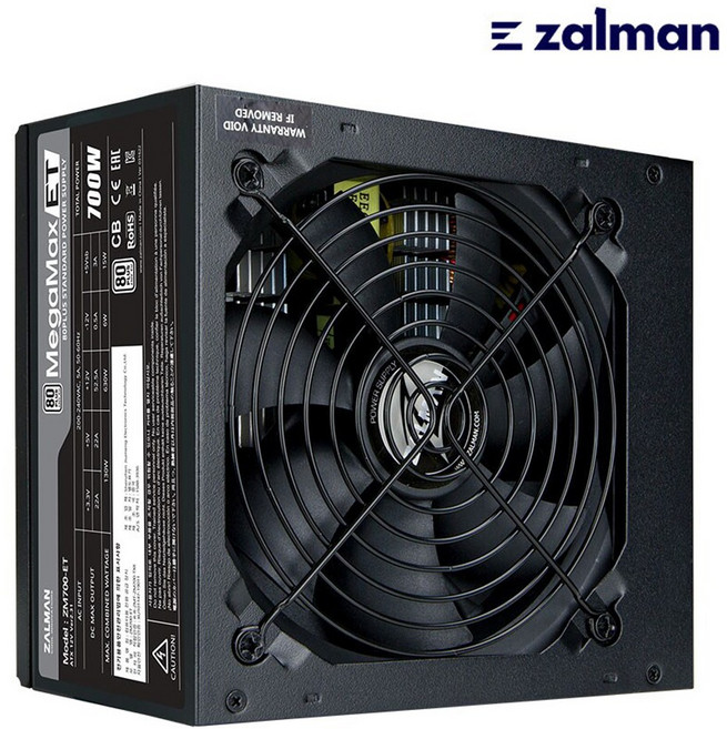 잘만 MegaMax ET 700W 80PLUS STANDARD ATX 파워 정격700W 싱글레일 PC파워, MegaMax ET 700W 80PLUS스탠다드