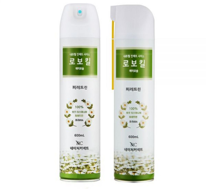 로보킬+로보킬대롱형600ml 국화꽃 피레트린 살충제 좀벌레 먼지다듬이 빈대 퇴치제 퇴치약, 로보킬 일반형+대롱형